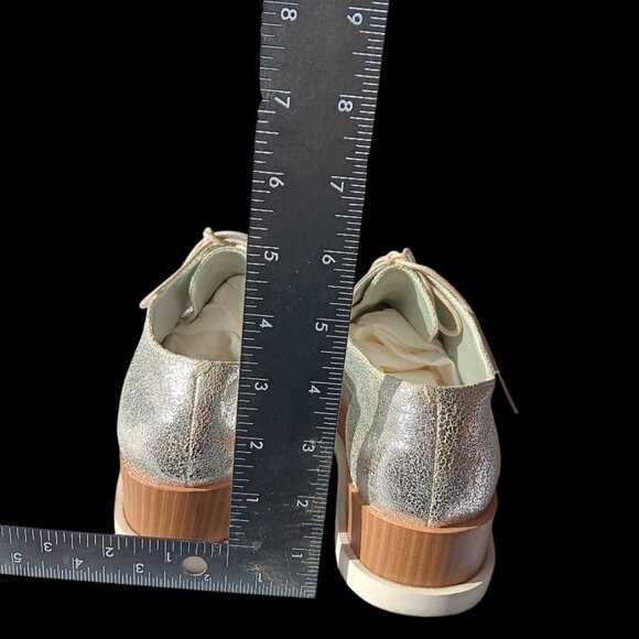 Treasure & Bond Metallic Silver Platform  Women’s 7 Oxford Shoes Chunky Sole - Picture 13 of 13